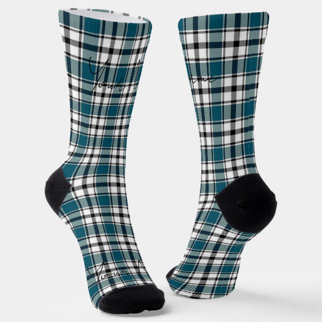 Chaussette Chaussettes turquoises avec le nom HAMbWG (Angulaire)