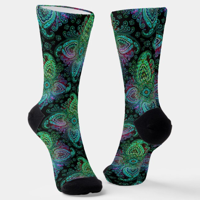 Chaussette Chaussettes turquoises PaisleyCrew (Angulaire)