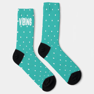 Chaussette Chaussettes turquoises "Vibing" Polka Dot Fun