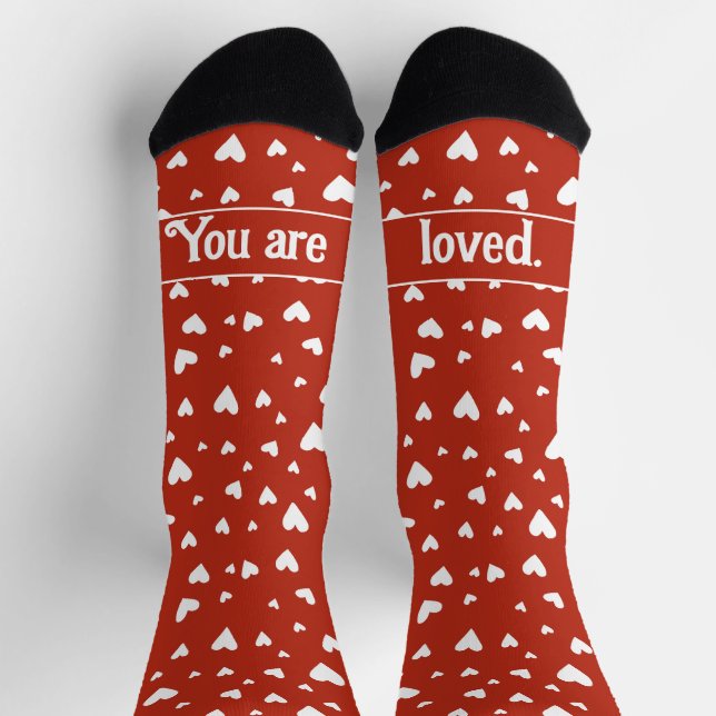 Chaussette Chaussettes Valentine Texte Personnalisées (Haut)