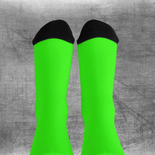 Chaussette Chaussettes Vert Néon Uni – Personnalisables  (Créateur téléchargé)