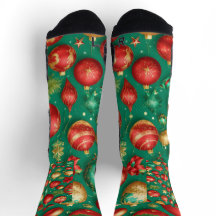 Chaussettes vertes Festives de Noël