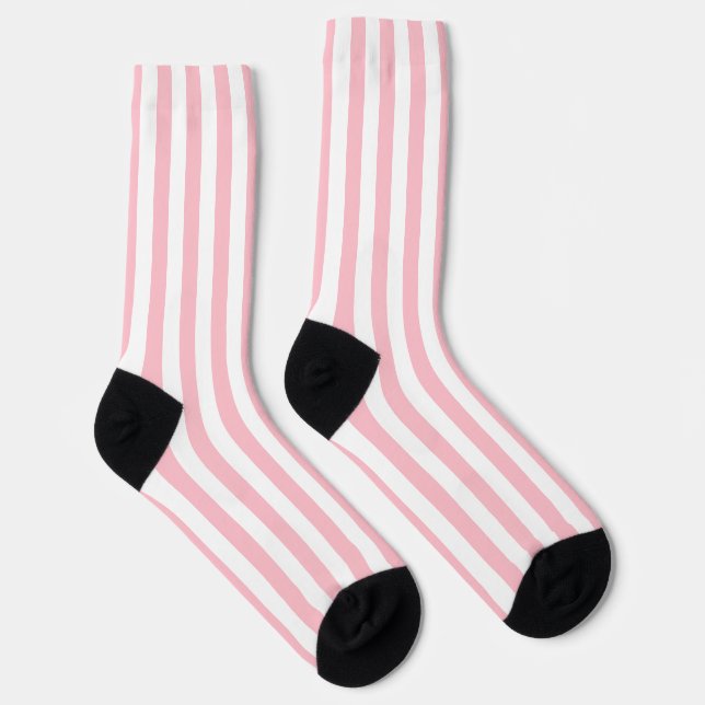 Chaussette Chaussettes Verticales Grandes Dimensions Rose et  (Droite)
