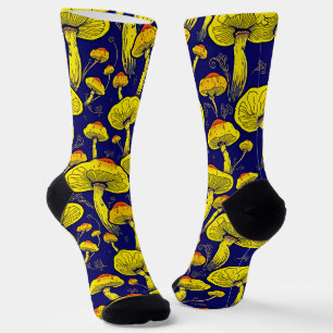 Chaussette Chaussettes vintage à motif botanique de champigno