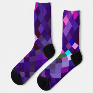 Chaussette Chaussettes violettes Pixelées