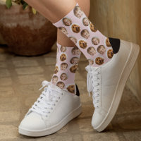 Chaussettes Visage Personnalisées À Trois Photo |