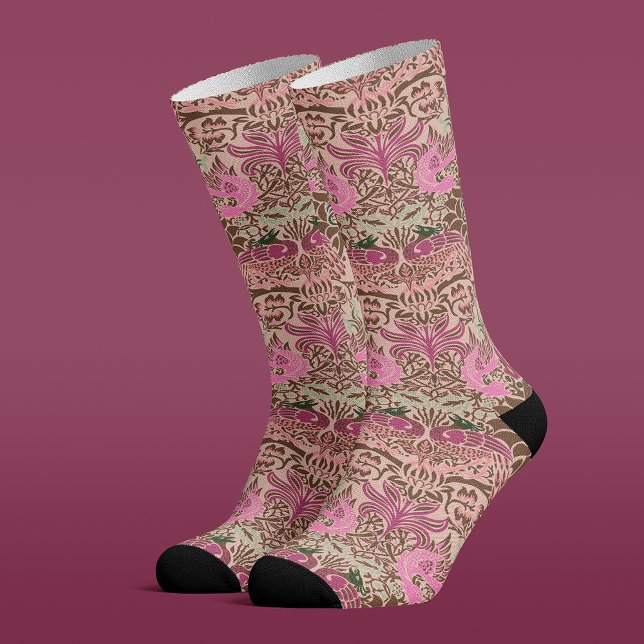 Chaussette Chaussettes William Morris Paon et Dragon (Créateur téléchargé)