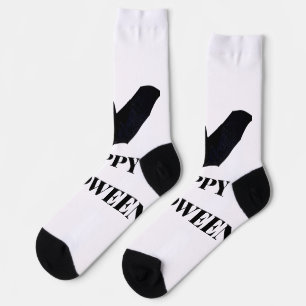 Chaussette Chauve-souris noire joyeux Halloween ajouter nom t