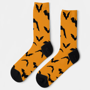 Chaussette Chauves-souris volantes sur Orange