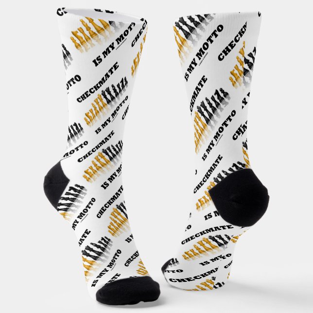 Chaussette Checkmate Est Ma Devise Reflective Jeux D'Échecs (Angulaire)