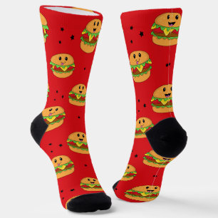 Chaussette Cheeseburger mignon à motif