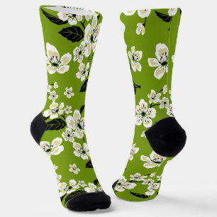 CHAUSSETTE CHERRY BLOSSOM - SAKURA (MATCHA GREEN)