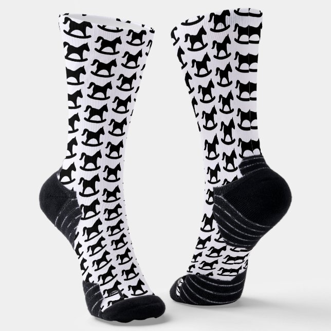 Chaussette Cheval à bascule noir (Angulaire)