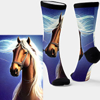 Cheval Brown Imaginaire avec Chaussettes Mane Blan