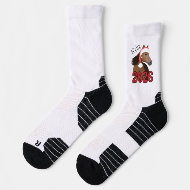 Chaussette Cheval de Nouvel An (Gauche)