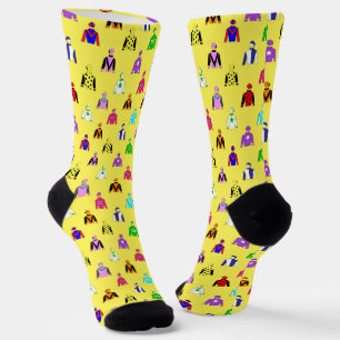 Chaussette Cheval Racing Jockey Soies Jaune Jaune