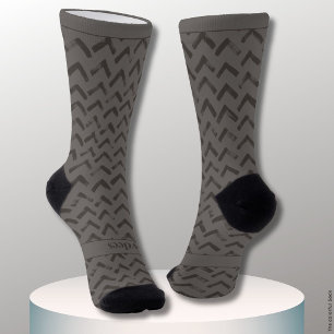 Chaussette Chevron Gris Clair et Gris Foncé Nom