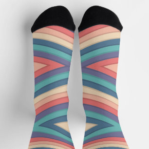 Chaussette Chevron Zigzag Stripes Motif sans couture