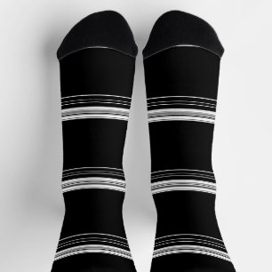 Chaussette Chic noir rayé