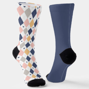 Chaussette Chic Pastel Chic Peach Jacquard Odd Chaussettes Di