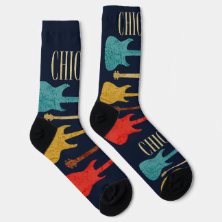 Chaussette Chicago Vintage Guitars Concert Festival Souvenir