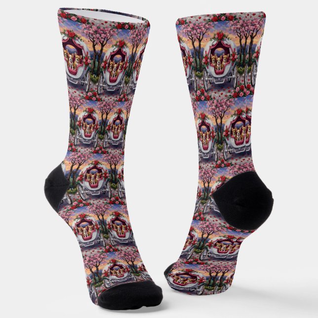 Chaussette Chien Chihuahua pour la Saint-Valentin (Angulaire)