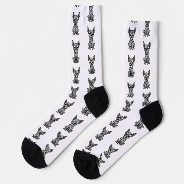 Chaussette Chien Géométrique (Gauche)