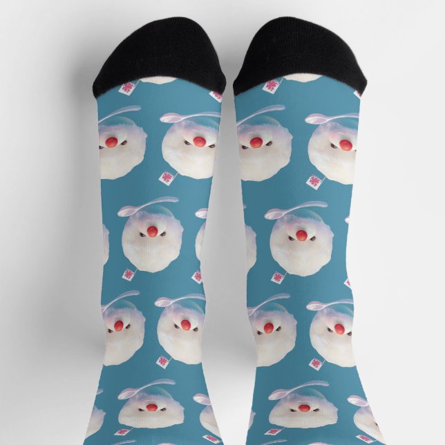 Chaussette Chien Glacé – Motif Bichon d'Été (Haut)