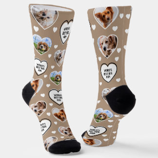 Chaussette CHIEN MOM Custom 4 Animal Chat Chien Coeur Photo S
