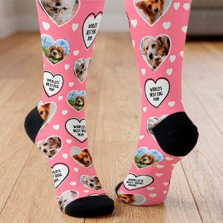 Chaussette CHIEN MOM Personnalisé 4 Animal Chat Chien Coeur P