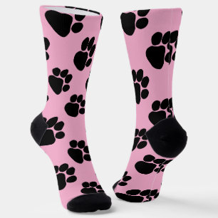 Chaussette Chien Paws Anniversaire Cadeau rose