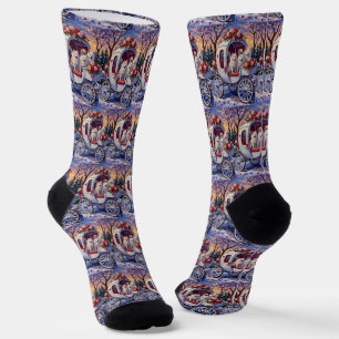 Chaussette Chien Samoyède Saint-Valentin