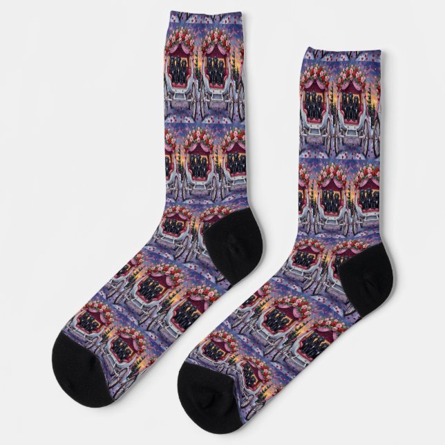 Chaussette Chien Terre-Neuve Saint-Valentin  (Gauche)