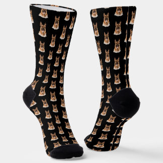 Chaussette Chiens bergers allemands GSD sur Chaussettes noire