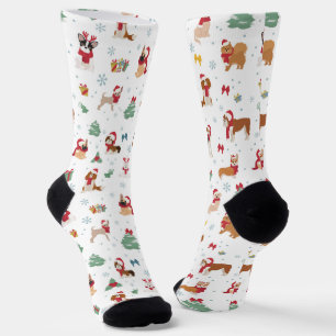 Chaussette Chiens de Noël en accessoires de vacances