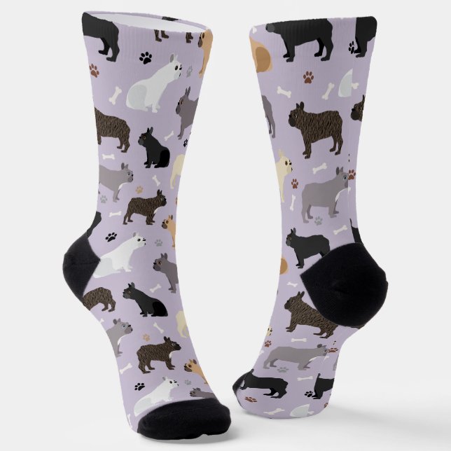 Chaussette Chiens de taureau français et chaussettes à pattes (Angulaire)