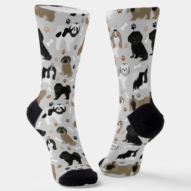 Chaussette Chih Tzu Chiens Paws et Chaussettes os (Angulaire)