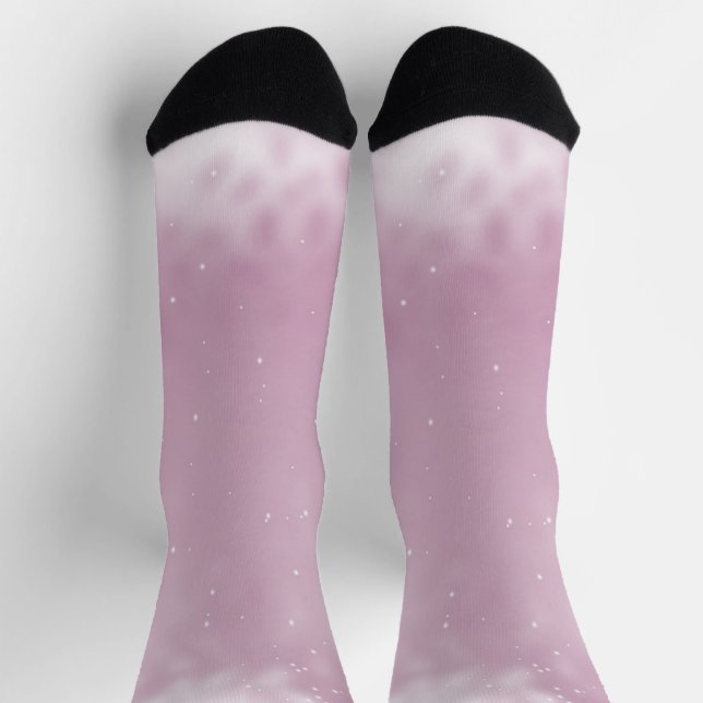 Chaussette Chimmer rose et chaussettes de parties scintillant (Haut)