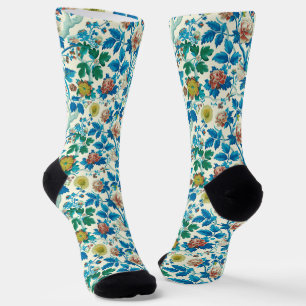 Chaussette Chinoiserie colorée Modèle Floral traditionnel