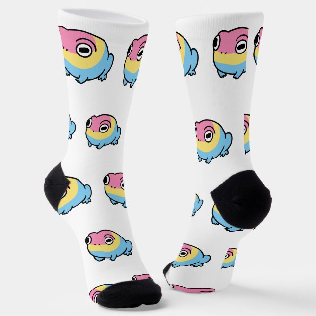 Chaussette Chonky Pansexual Frog Pride Socks | Cute Pan Pride (Angulaire)