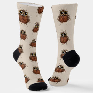 Chaussette Chouette au café