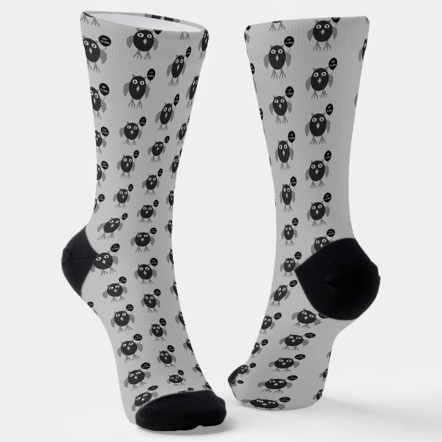 Chaussette Chouette déplaisante de la fête d'Halloween (Angulaire)