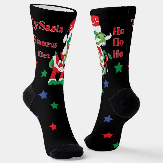 Chaussette Christmas Socks TySantaSaurus Rex (Angulaire)