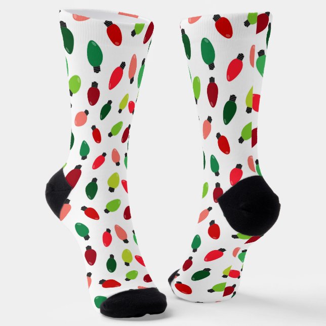 Chaussette Christmas Tree Lights Original Print Socks (Angulaire)
