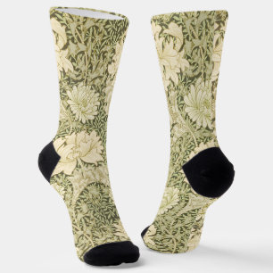 Chaussette Chrysanthème par William Morris, Art Vintage
