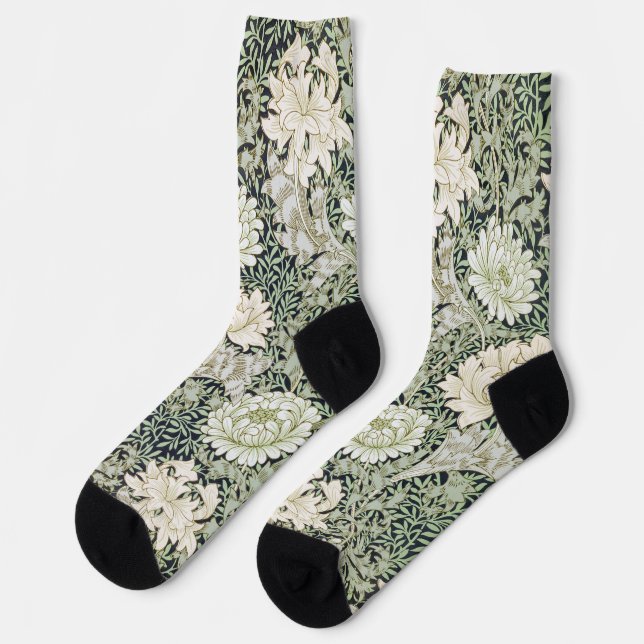 Chaussette Chrysanthème, William Morris (Gauche)