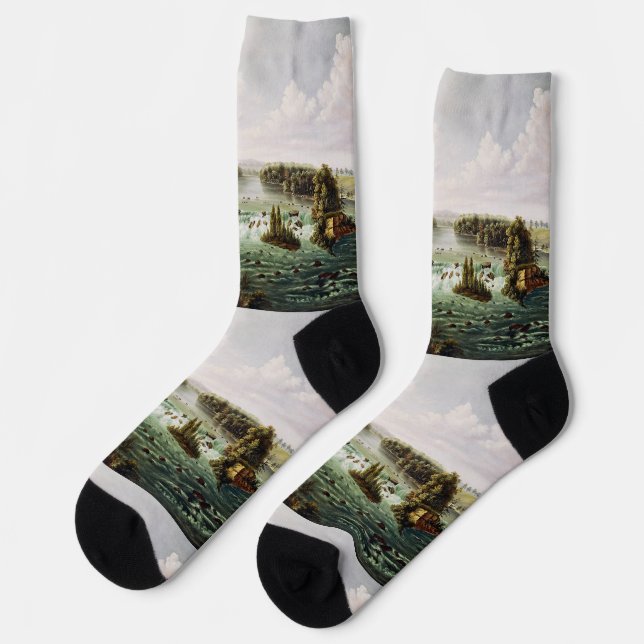 Chaussette Chutes de Saint-Anthony par Henry Lewis (Gauche)