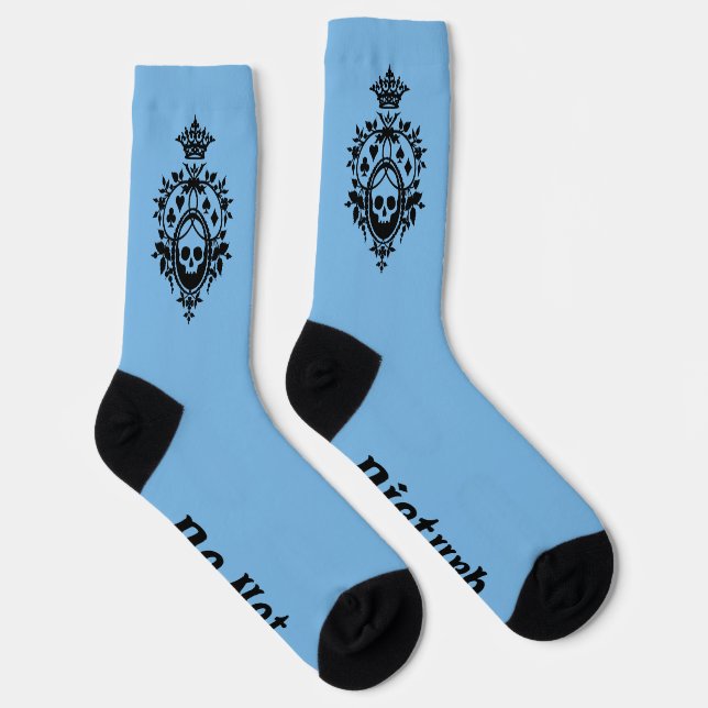 Chaussette Cimier bleu avec le crâne et les chaussettes de ca (Droite)