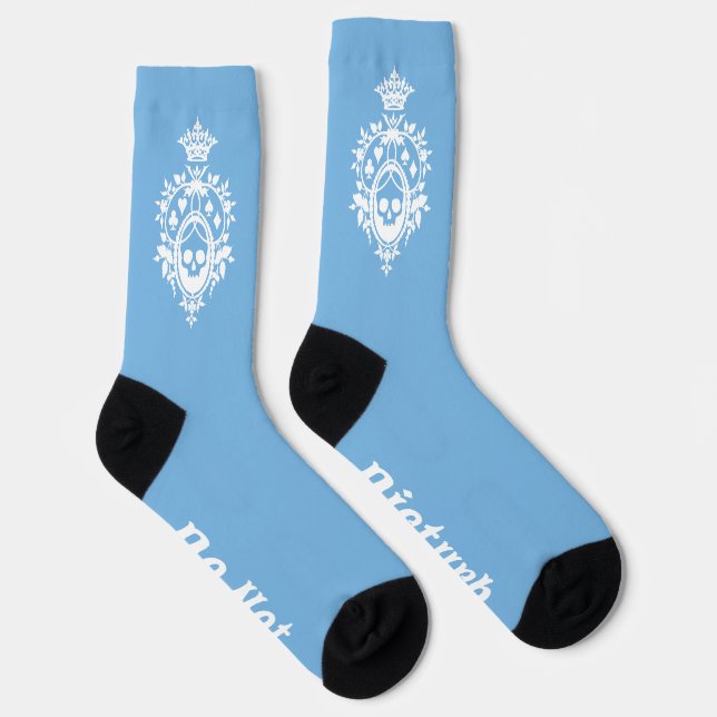 Chaussette Cimier bleu avec le crâne et les chaussettes de ca (Droite)