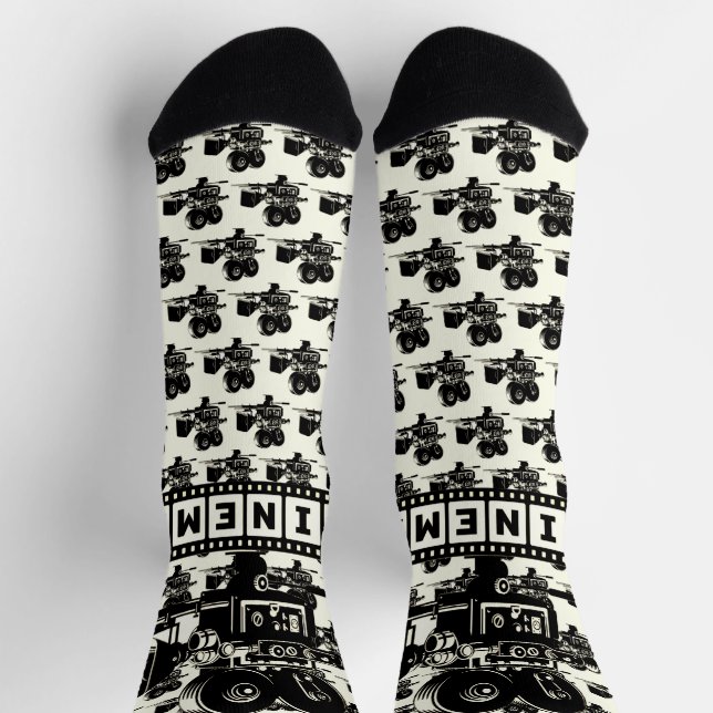 Chaussette [CINEMA] Chaussettes Motifs pour caméra (Haut)